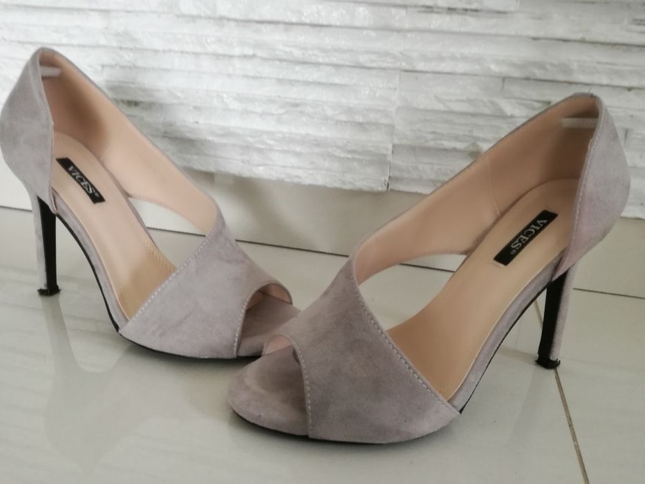 Szpilki szare zamsz rozm 35