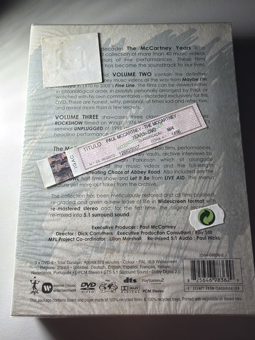 Paul McCartney - The McCartney Years (Set de 3 DVDs) | NOVO / SELADO