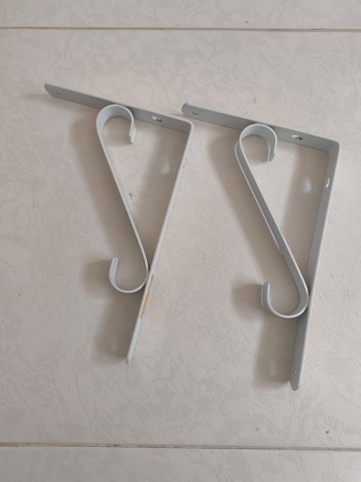 2 Suportes de metal, para prateleira