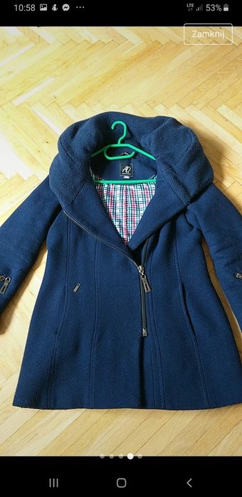 Płaszcz wełniany 80% wełny 44