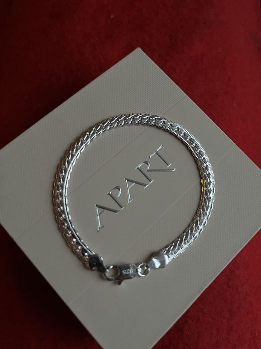 Nowa bransoletka srebrna 925p szeroka połysk luksusowa