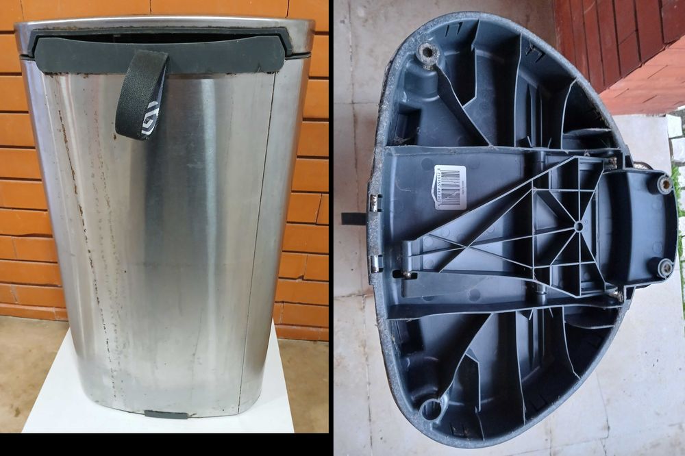 Contentor Brabantia Flatback 30L c/ pedal, inox mate anti-manchas(FPP)