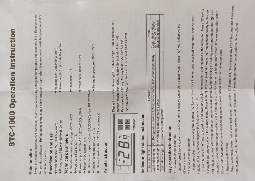 Controlador de temperatura STC 1000
