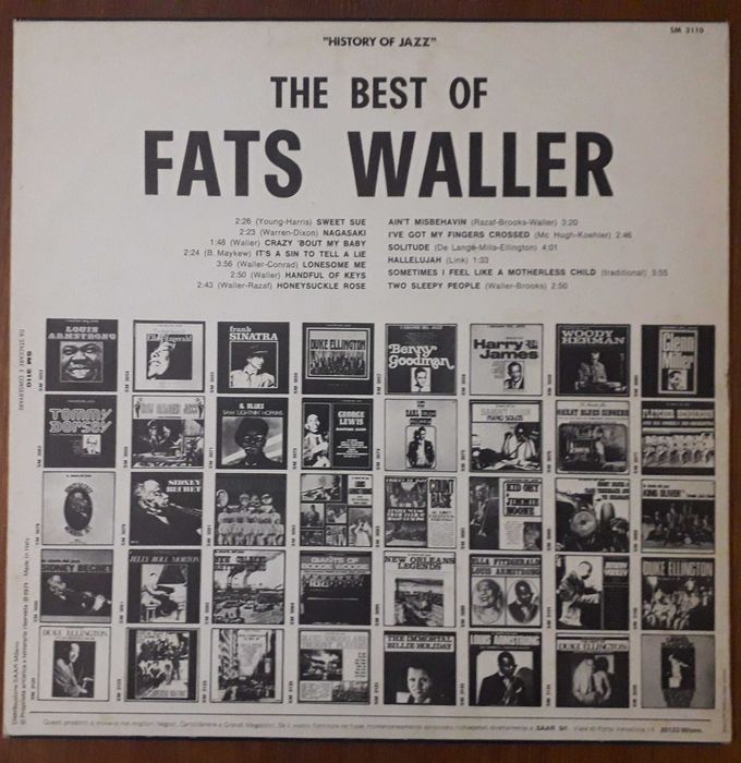 Fats Waller disco de vinil "The Best of Fats Waller"