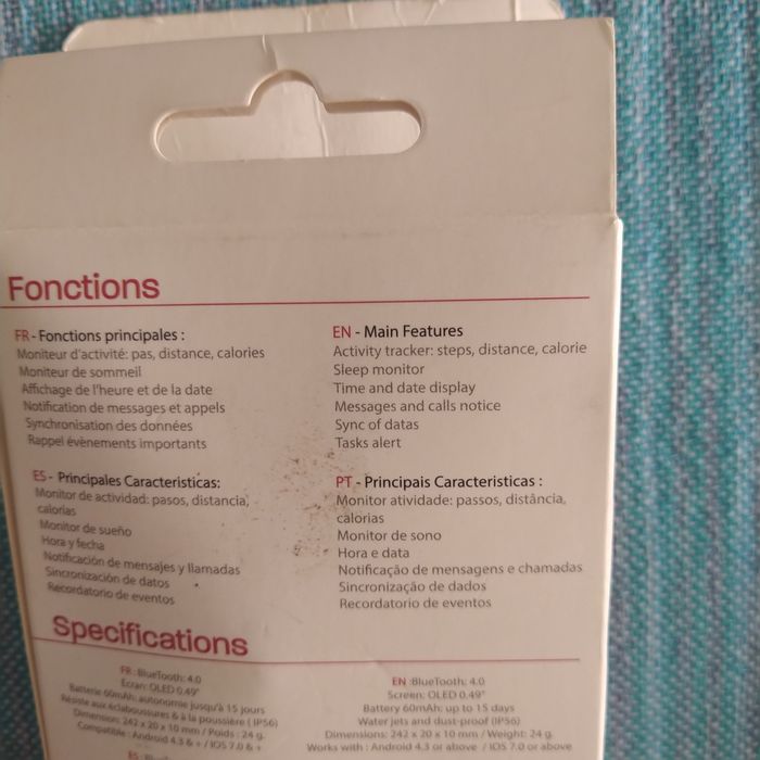 Sport bracelet preta