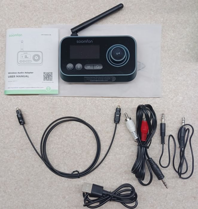 SOOMFON BT17 Bluetooth приймач-передавач 3 в 1. Bluetooth 5.0 для 2 на