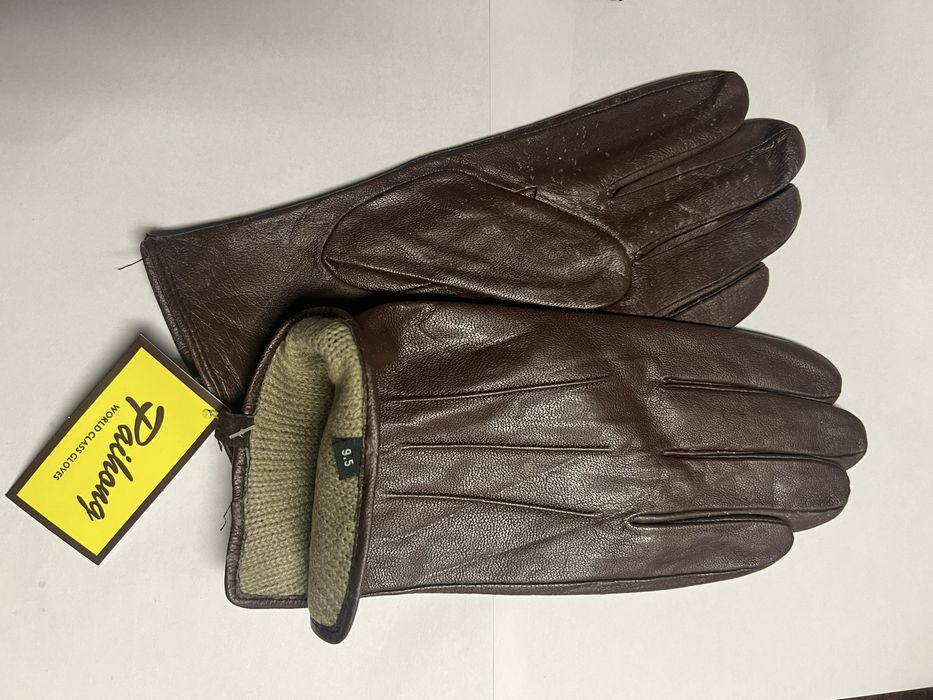 Rękawiczki skórzane z węlnianą podszewką nowe 9.5
