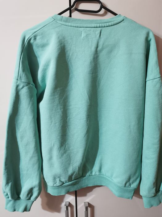 Bluza chłopiec wciągana przez głowę 158 Reserved miętowa oversize liść