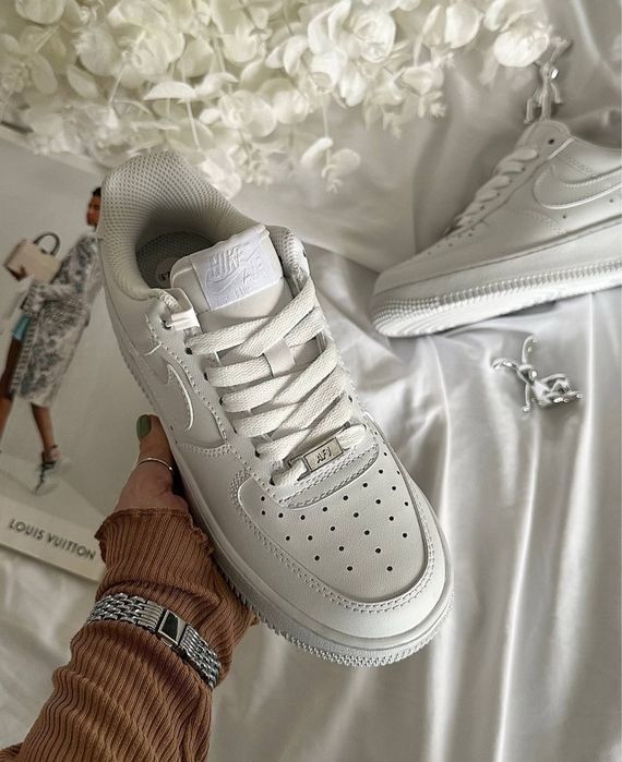Nike air force 1 white, жіночі кросівки найки, аир форси білі