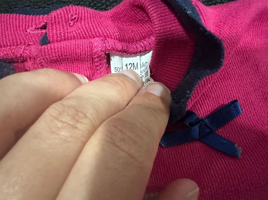Leggings + Camisola Rosa 12M