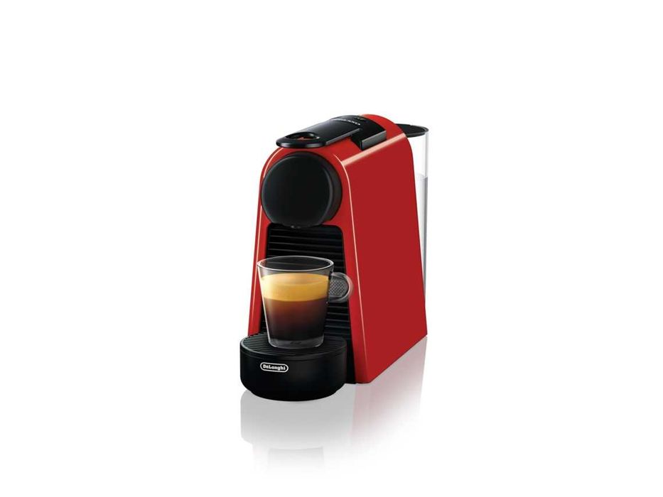 Máquina de Café DELONGHI Nespresso Essenza Vermelho c/suporte cápsulas