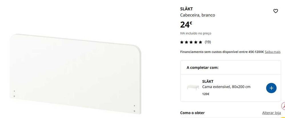 cama EXTENSIVEL do Ikea SLAKT + cabeceira ROSA