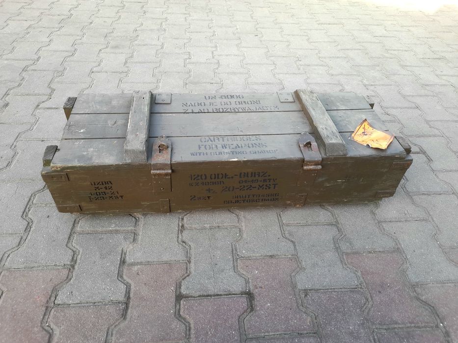 Skrzynia drewniana po pociskach 120mm