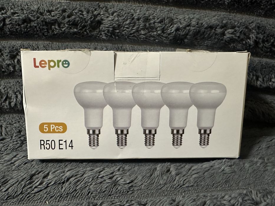 Набір LED ламп Lepro R50 E14 (5 шт), тепле світло 2700K