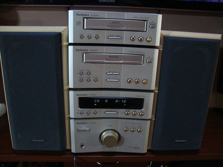 Rarytas! Technics mini-wieża_Sprawna i Piękna _ Kolumny+pilot