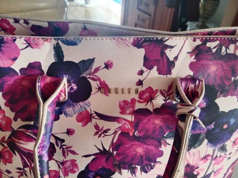 Duża torebka w kwiaty
