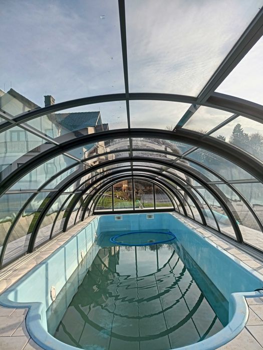 Zadaszenie basenu KLASIK wysokie 6,40x4,42x2,15 , PL 4mm