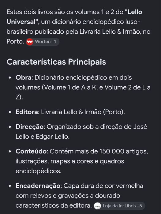 Dois dicionário enciclopédia