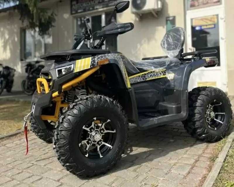 Квадроцикл SharX 250 Желтый | Титановые диски | Лебедка | Shark