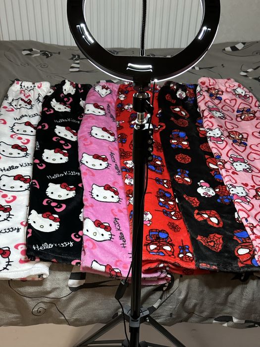 Штани hello kitty | плюшеві штани хелоу кітті , піжамні штани