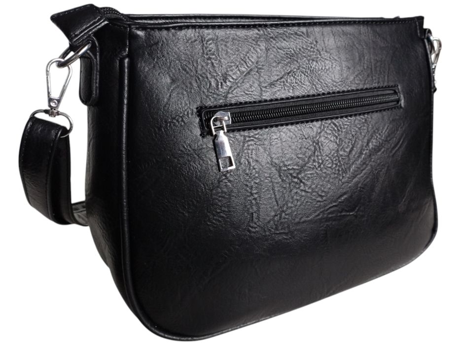 Torebka Damska, Modna Listonoszka Na Ramię, Czarny, Miejska A5