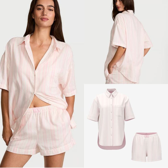 Піжама Victoria's Secret Оригінал Modal-Cotton Long Pajama Set, S, M