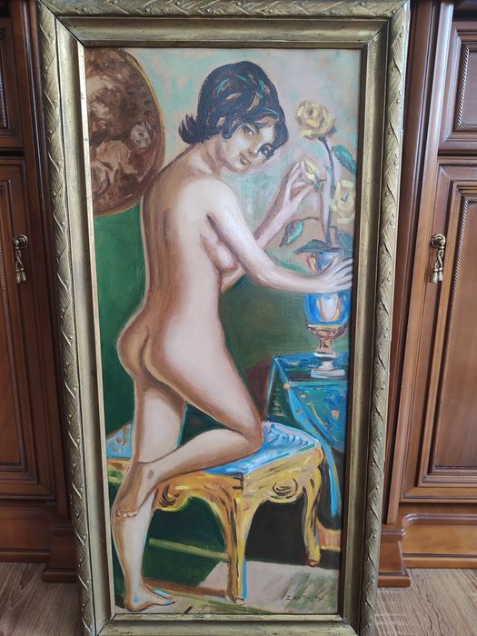 Piękny obraz przedstawiający akt kobiety, olejny