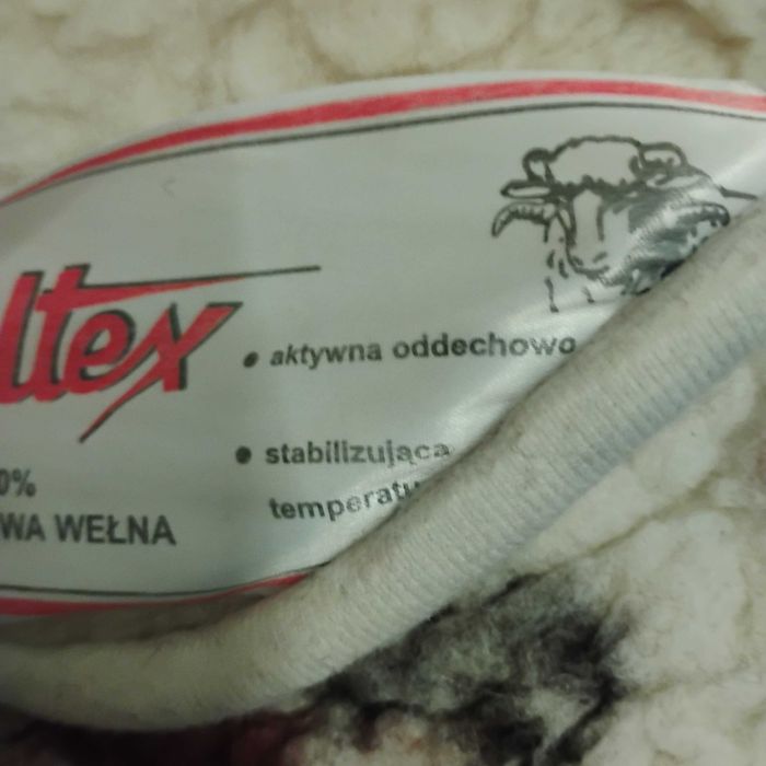 Nowy koc wełniany PRL MILTEX – 100% czysta żywa wełna, vintage