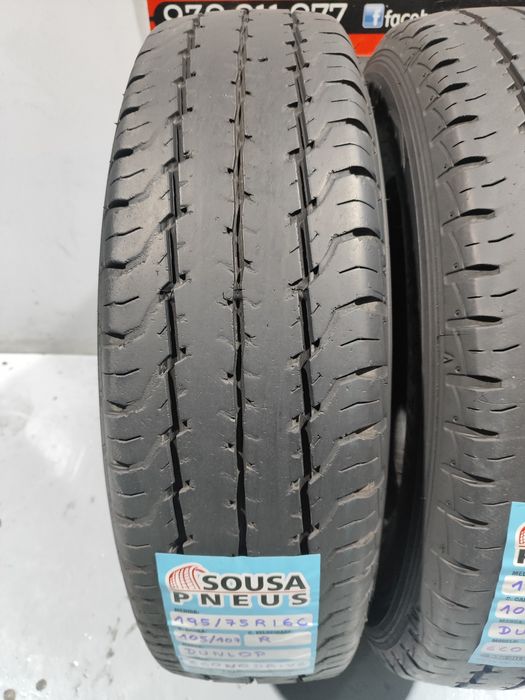 2 pneus semi novos 195-75R16C Dunlop - Oferta dos portes