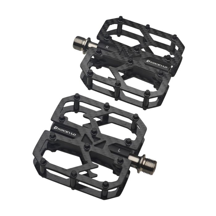 Carbon + Tytan KOCEVLO pedały platformowe rower ultralekkie carbonowe tytan