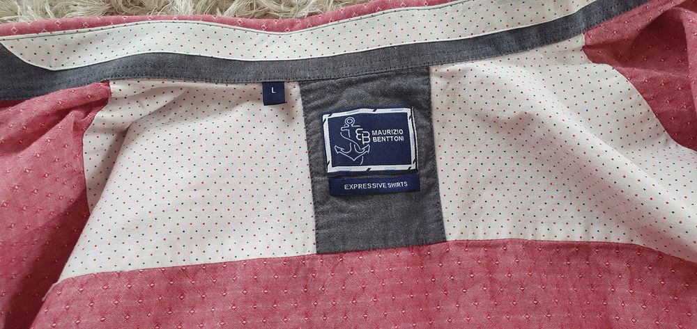 Koszula męska L Maurizio Benttoni krótki rękaw