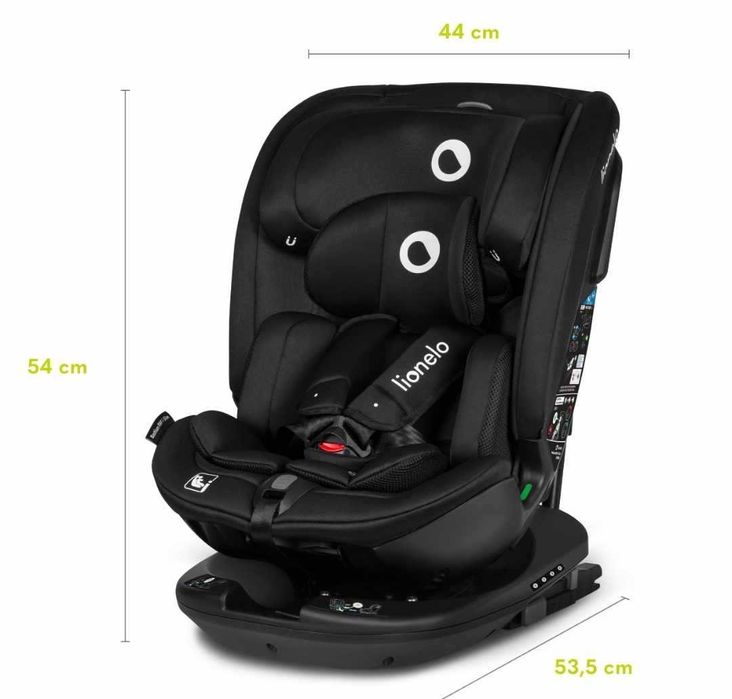 Fotelik samochodowy Lionelo Bastian RWF i-size Obracany 360°, Isofix