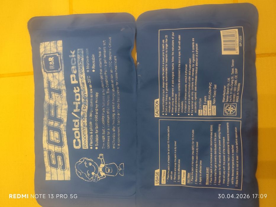 Ubrania damskie, dziecięce, męskie cold/hot pack i inne