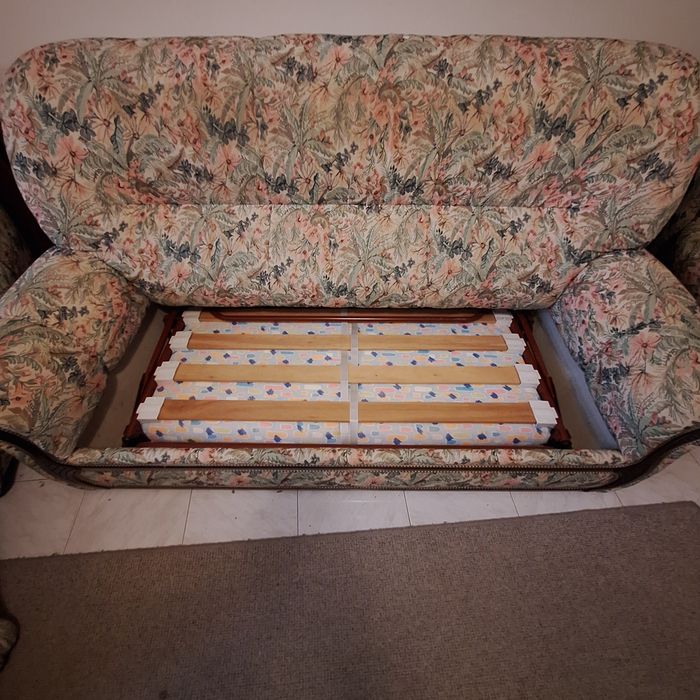 Sofas conjunto 1 sofa cama e 2 sofas individuais  em tecido italiano c