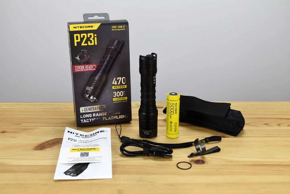 Nitecore P23i Потужний Тактичний Ліхтар 3000 Люмен 470 Метрів Type-C