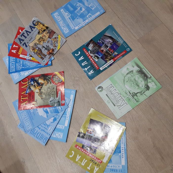 Атласи/контурні карти 6,7,9,10,11класи