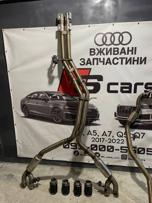Вихлоп шлушaк audi s4 s5 a4 a5 b9 f5 8w тюнінг прямоток mbrp спорт
