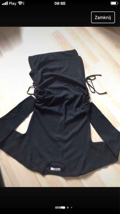 Sweter czarny danski  długa wersja  M&V t. S/M nowy