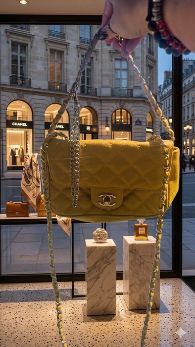 Ексклюзивна Сумка Chanel Flap Bag у Рідкісному Жовтому Кольорі та Особливому Виконанні