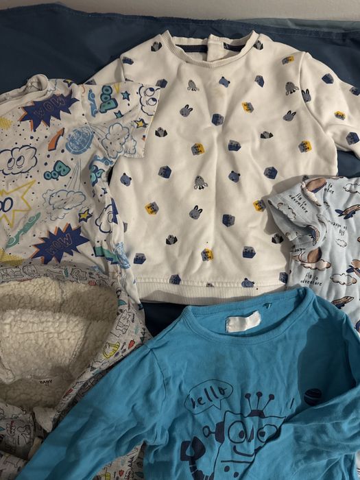 Paka ubrań zestaw spodnie koszulki bluzy koszule