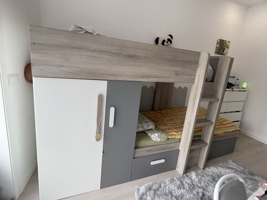 Beliche infantil com arrumação – 2 camas 90x190 cm
