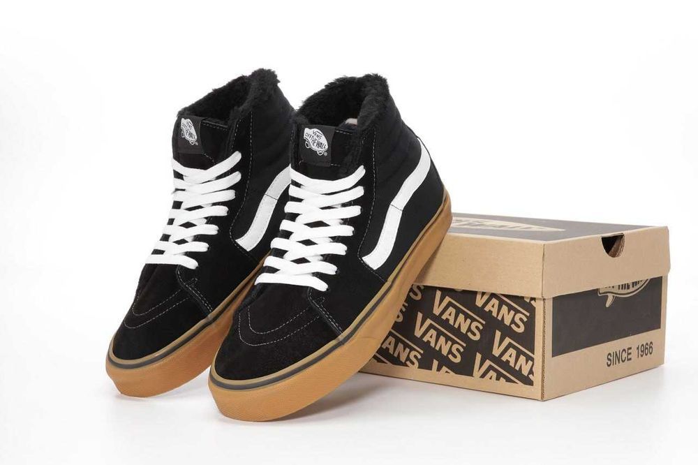 Унисекс зимние кеды Vans Old Skool High Winter Fur зимові кеди ванс