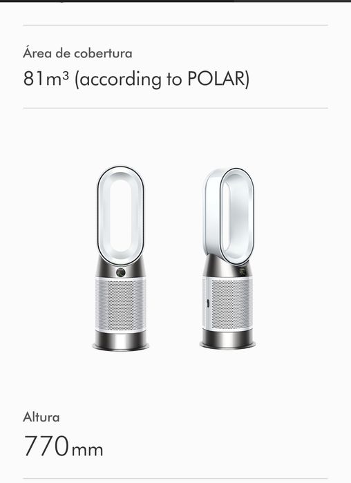 Dyson Purifier Hot+Cool HP1 (Branco) Purificador ventilador termoventilador