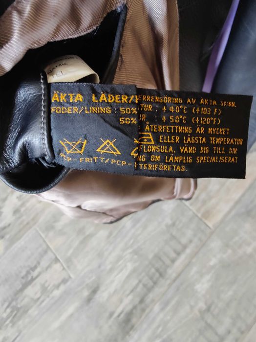 Мужская кожаная куртка пиджак AKTA LEDER (rock"n"blue) Швеция (52 р.)