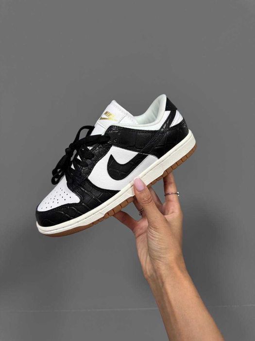 Кросівки Nike SB Dunk Black Croc premium | Кроссовки Найк жіночі чоловічі