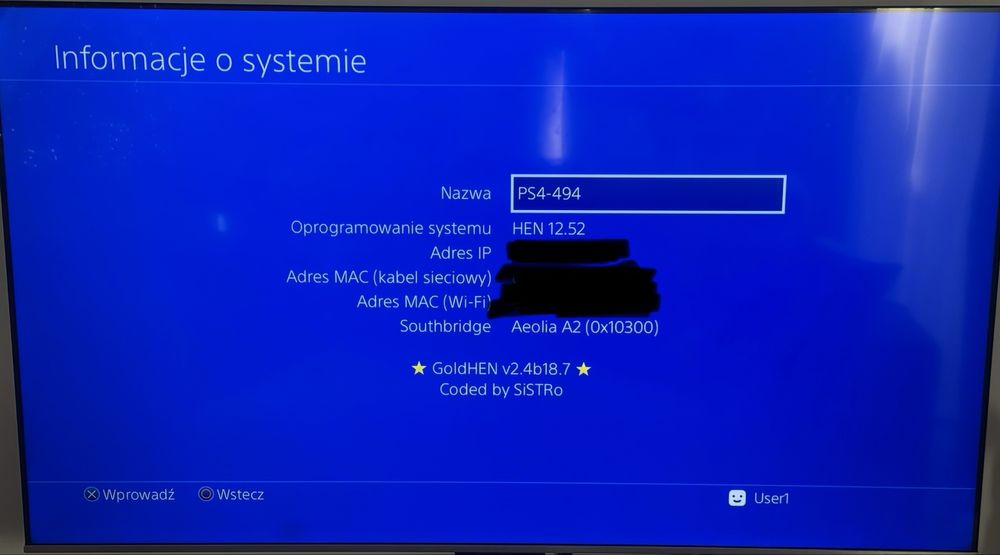 Konsola Sony Playstation 4 fat  Goldhen 12.52