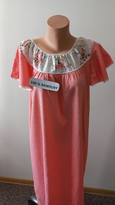 44/46 100 % bawełny, koszula nocna, kwiaty