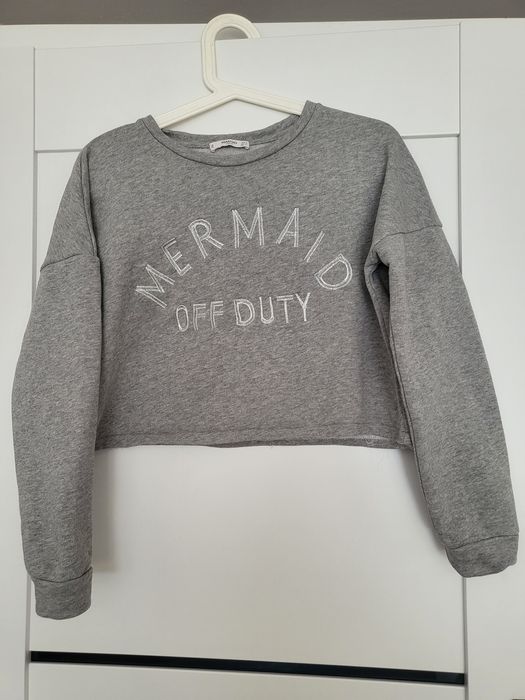 Bluza dresowa cro top oversize Mango rozm.S