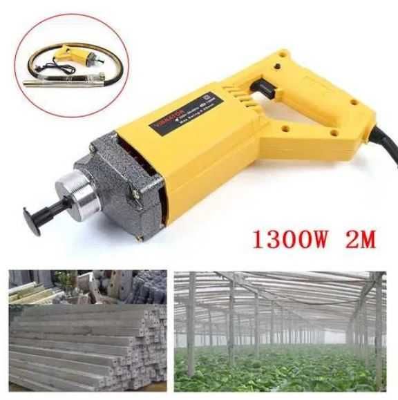 Vibrador para betão/concreto potência de 1.300W + 2m agulha