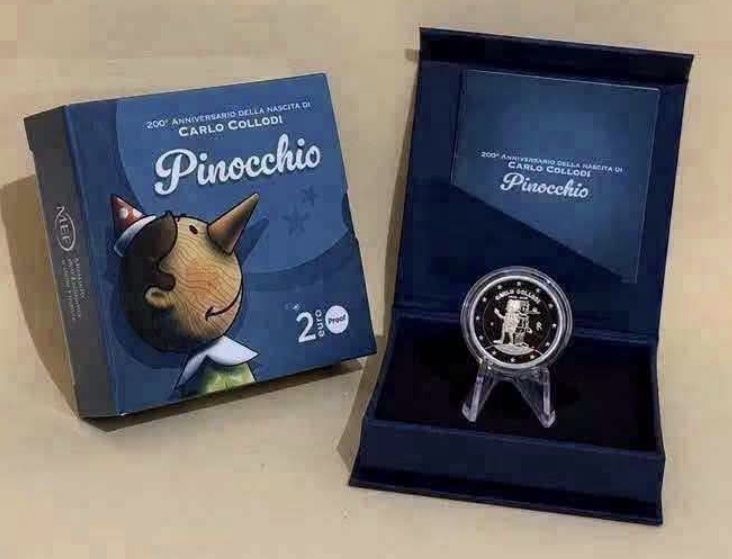 Moeda Pinóquio Proof Itália 2026